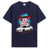 Silvia S15 White Car Graphic T Shirts Initial D Drift TShirt Cotton Short Sleeve Oversize T-shirt Clothing Oversized