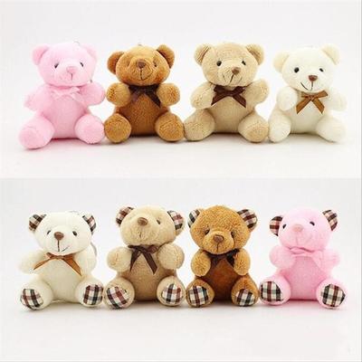 1PCS Creative Plush Bear Toys Small Pendant Mini Cute Soft Stuffed Bears Toy Wedding Activity Birthday Gifts 8CM