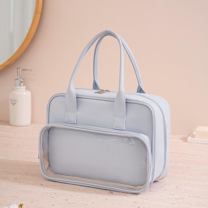 Large Capacity Makeup Organizer With Pvc Material For Travel And Cosmetic Storage