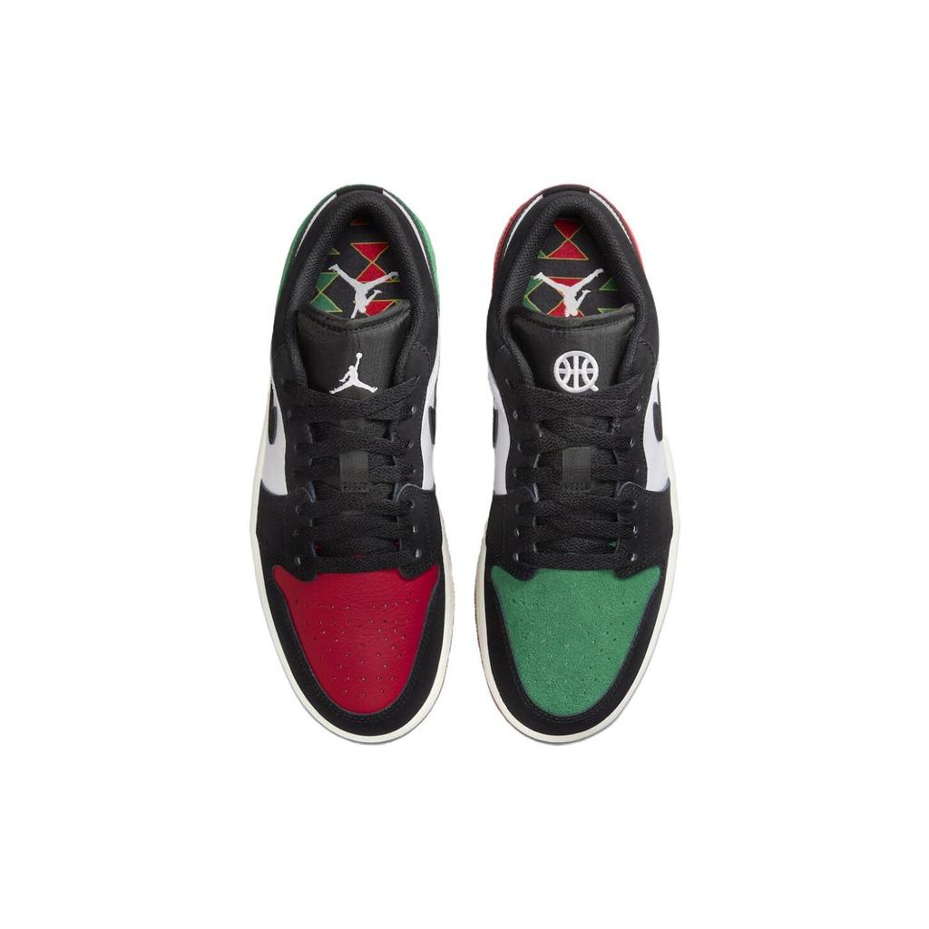 Air Jordan 1 Low Quai 54 2023 Unisex Sneakers Black White University-Red FQ6703-100