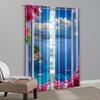 2pcs   Print Curtains Sea View Machine Washable Fabric (without Rod) Versatile All Perfect for Room   Kitchen   Study   Bedroom