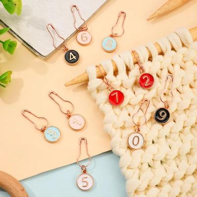 10Pcs/Pack Knitting ToolsKnitting Sweater Stitch MarkersSweater CounterMarker NumbersDon't Button Accessories