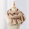 Autumn and Winter Korean Style Solid Color Wool Blended Knitted Scarf Female Japanese Student Cute Soft Waxy Thickened Warm Scarf