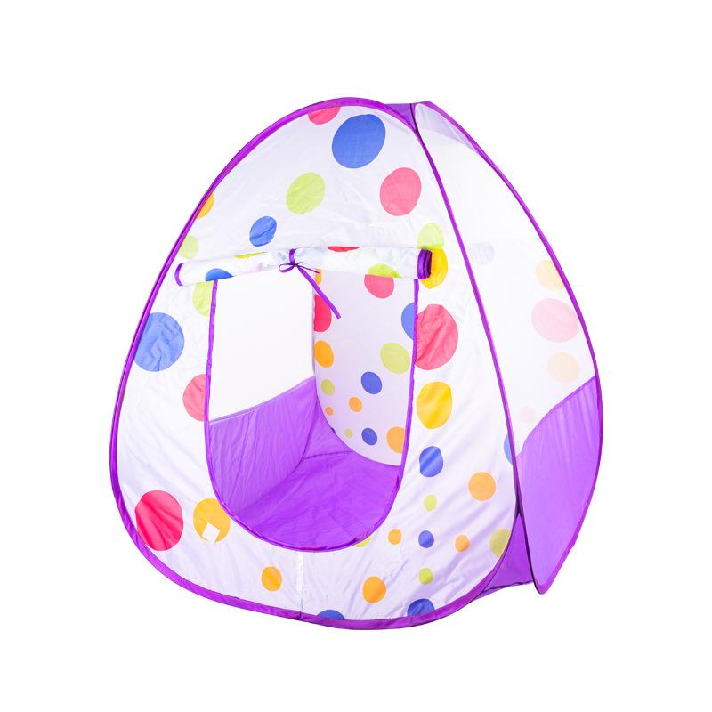 Kids' Multi-Color Foldable Playhouse Tent with Ball Pit