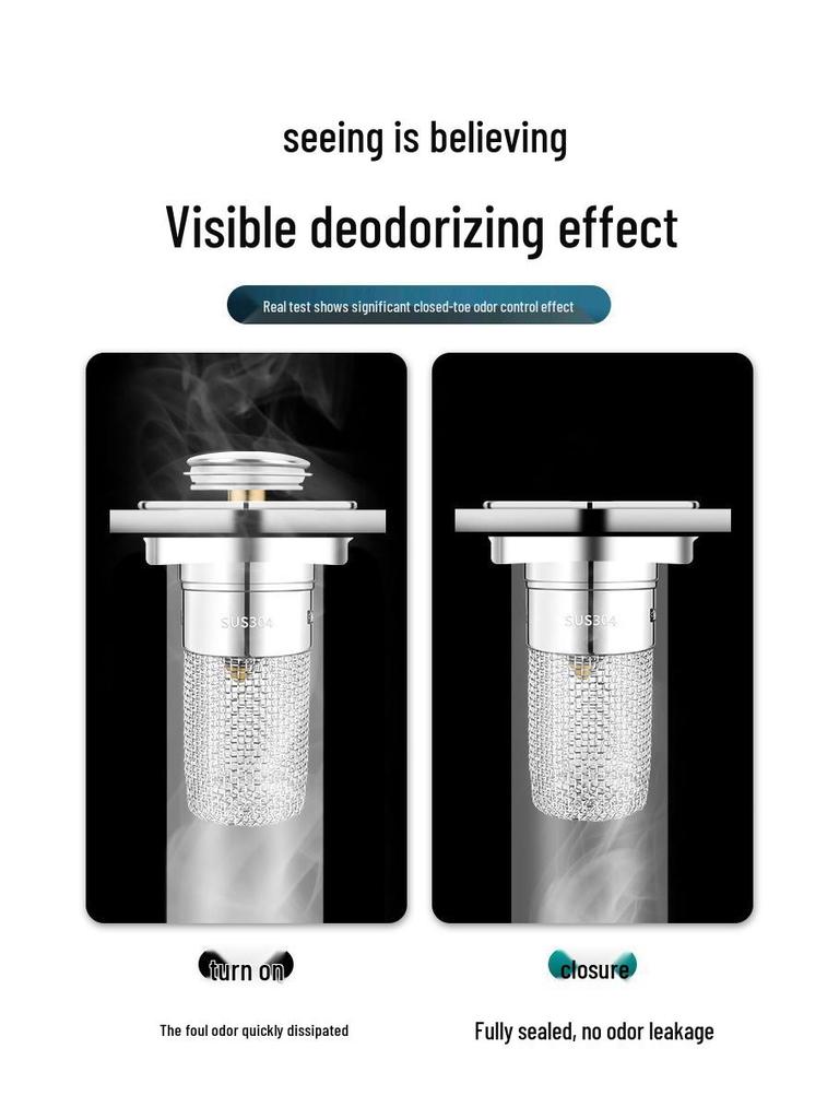 Universal Anti-Clog Bounce Filter Drain Stopper for Wash Basins