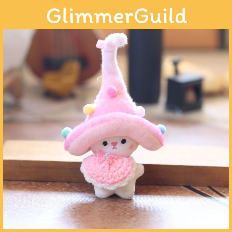 Cuter Elf Mushroom Plushie Keyring Pp Cotton Fill Stuffed Soft Kids Ornament