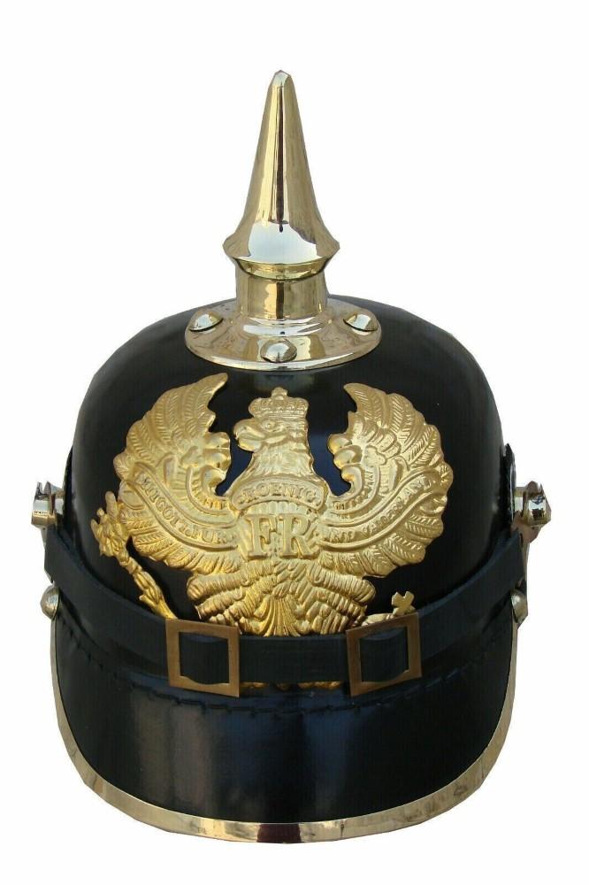 Imperial German Prussian Leather Pickelhaube Spike German helmet Vinatge Gift