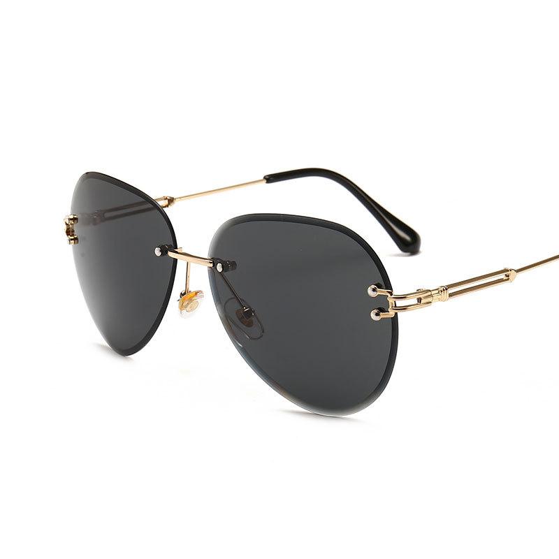 Fashion Vintage Rimless Sun Glasses Women Luxury Ladies Sunglasses Shades UV Protection Stylish Oculos Feminino Gafas