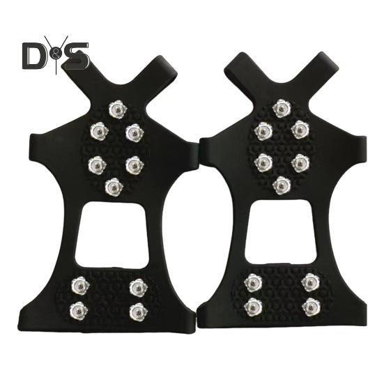 

1 пара шипов для льда, скобы с 5 стальными шипами для мужчин и женщин, зимние, для ходьбы по льду и снегу, нескользящие, шипы для ботинок, захваты серебряный