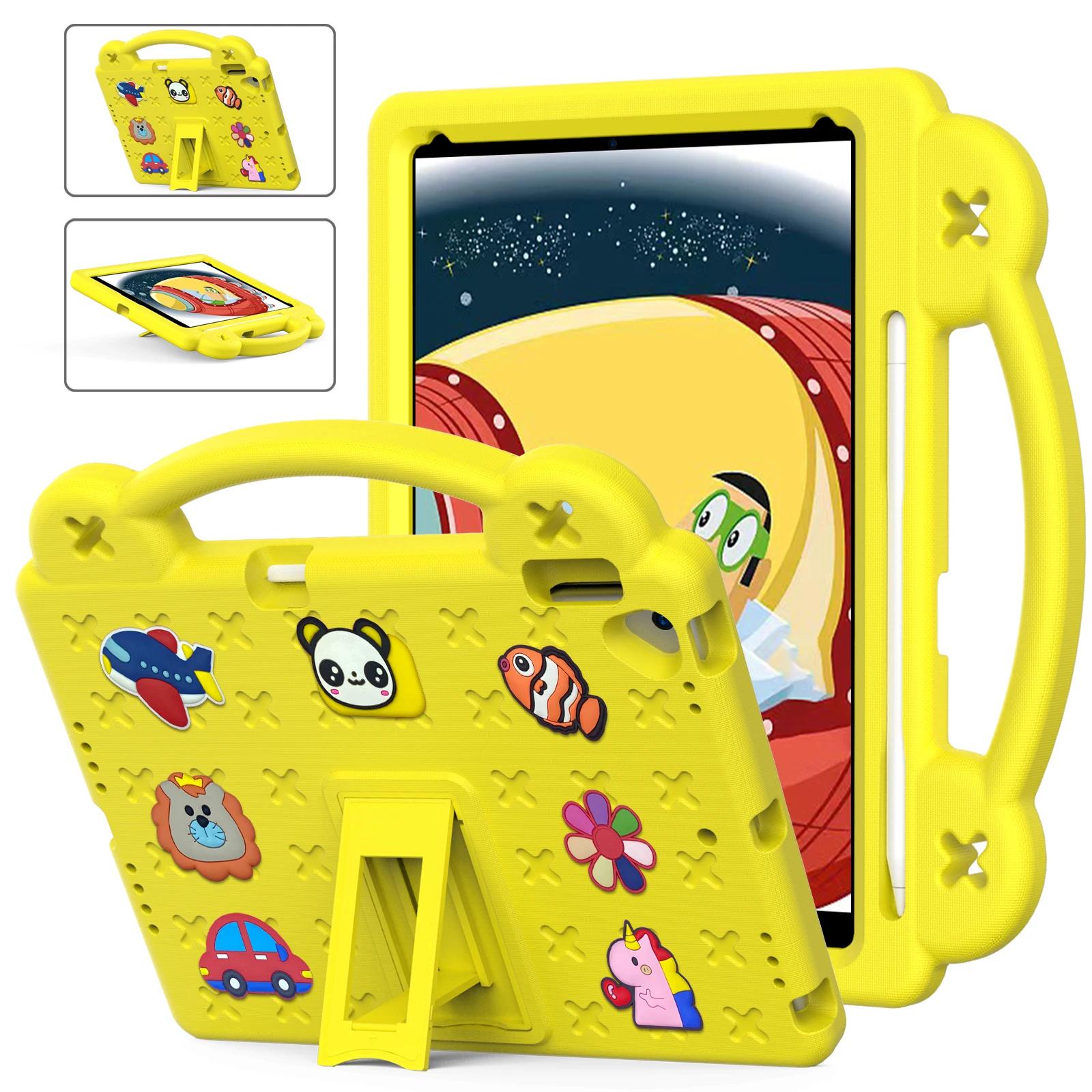 

Для iPad Air 11 2024 5 4 10,9 чехол EVA Kids Safe Stand Tablet Cover 10th 2022 10,2 8th 9th 7th 9,7 Generation Pro 11 Mini 6 4 3 2 10.2 7th 8th 9th жёлтый