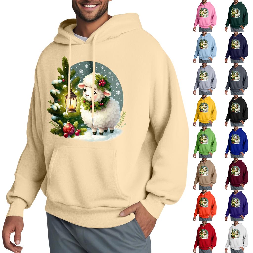 Men's Hooded Sweatshirt, Contrasting Color Sweatshirt, Sports Casual Jacket