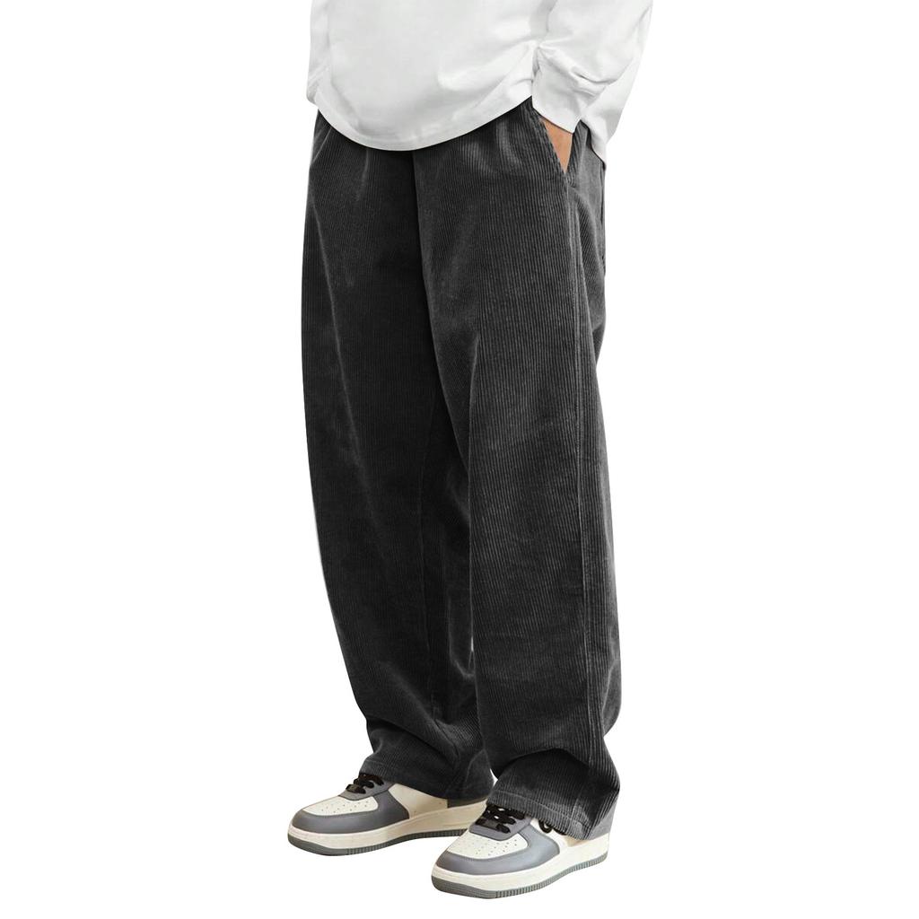 Men's Solid Color Corduroy Trousers Men's Casual Fashion Trousers