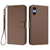 For Sony Xperia 10 VI Leather Case Wallet Stand Phone Cover with Wrist Strap