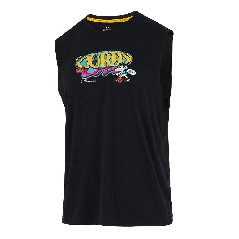 

Under Armour Curry Con Graphics Безрукавная Удобная Универсальная Майка Мужские топы 6016100-001 XL