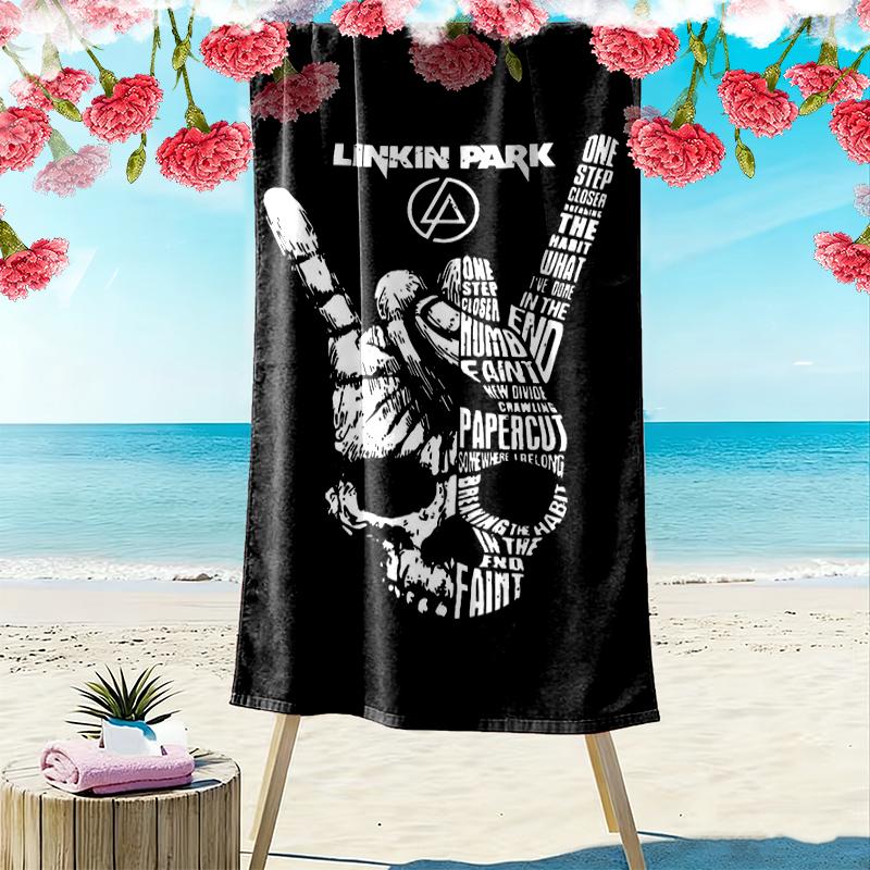 Linkin Park Print Beach Towel, Large Soft Quick Dry Towel for Beach Camping Swimming