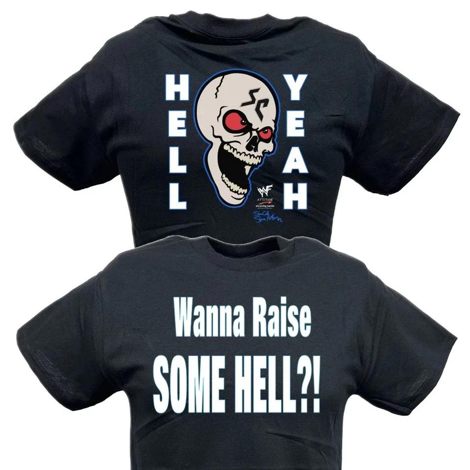 Stone Cold Steve Austin Hell Yeah Skull Tshirt 2025 S