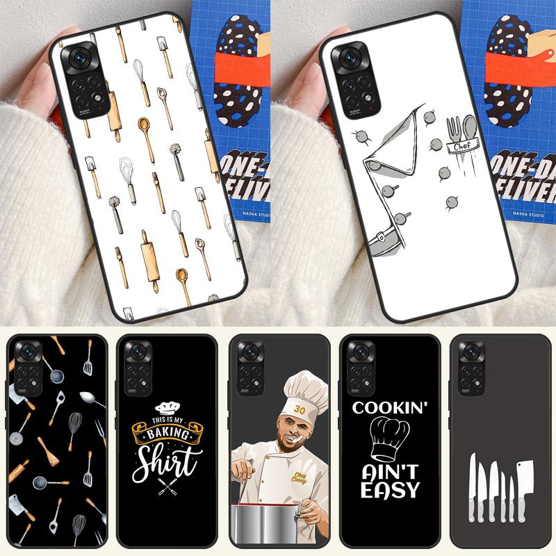 Baking Cook Chef Case For Xiaomi Redmi Note 14 12 11 9 10 13 Pro 9S 10S 11S 12S Redmi 13C 10C 12C 14C Cover