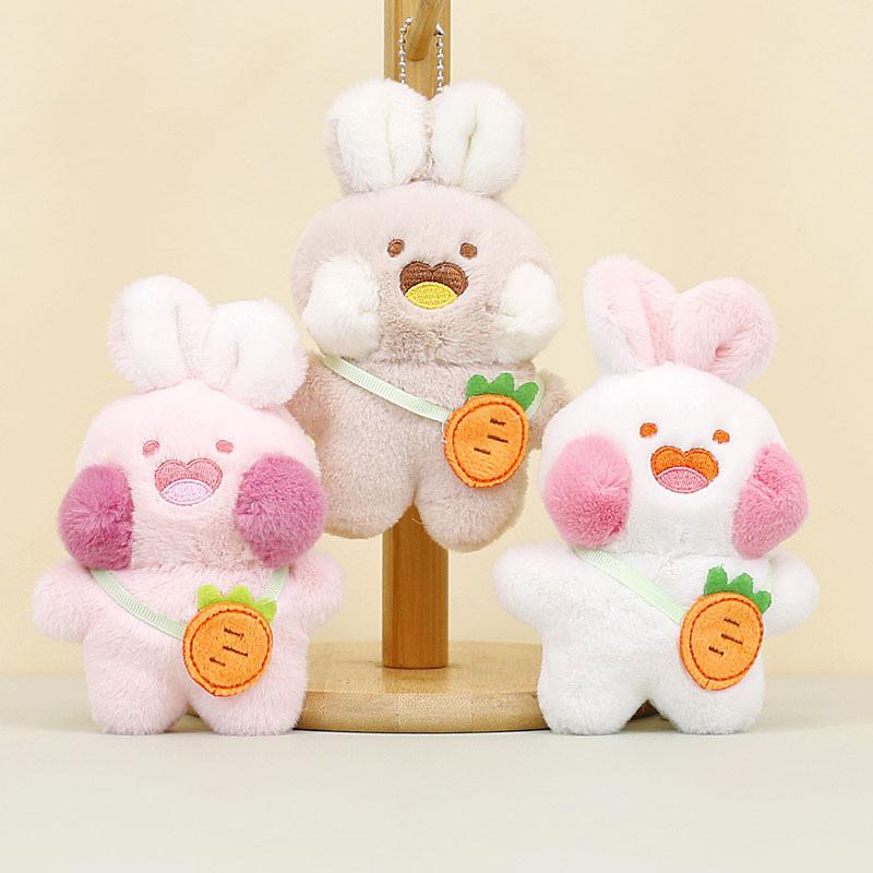 Adorable Plush Bunny Keychain Soft Stuffed Rabbit For Handbags And Backpacks
