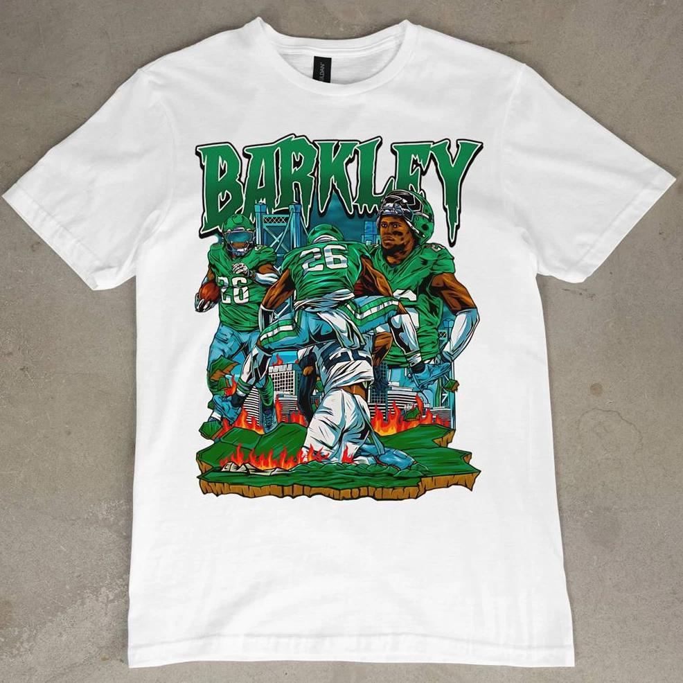 Saquon Barkley Philadelphia Eagles Graphic T-Shirt Retro Vintage Tee New Gift 3XL