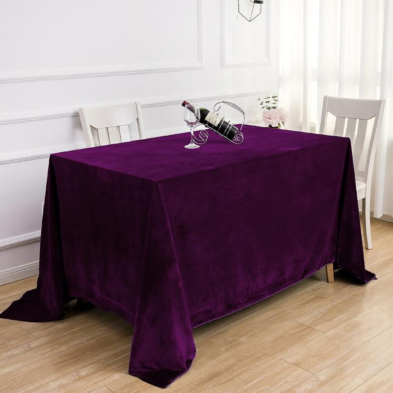 High-End Conference Tablecloth Office Rectangular Tablecloth Dark Green Dutch Flannel Event Sign-In Table Cover Velvet Table Cover