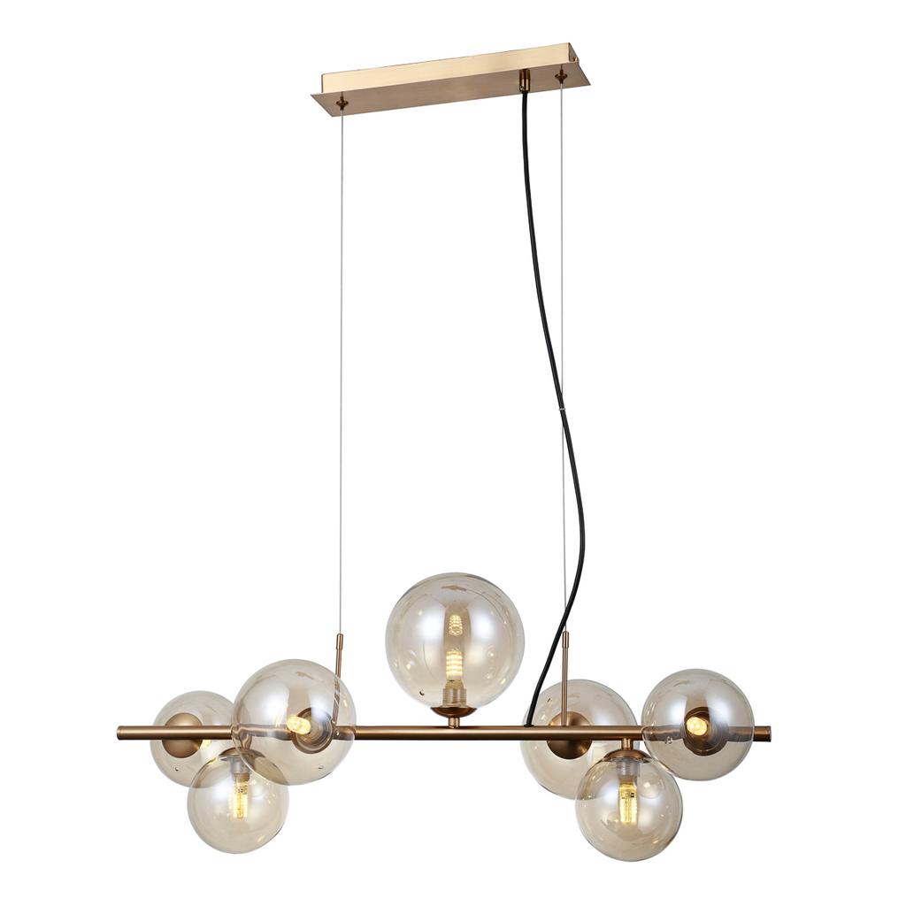 Lampa Wisząca Canello 7 G9 Mosiądz Miodowy Italux Pnd-406007-7-Hbr