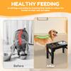 5 Height Adjustable Raised Dog Bowl Stand Metal Elevated Dog Bowl  with 2 Stainless Steel Bowls and 1 Slow Feeder Pet Supplies
