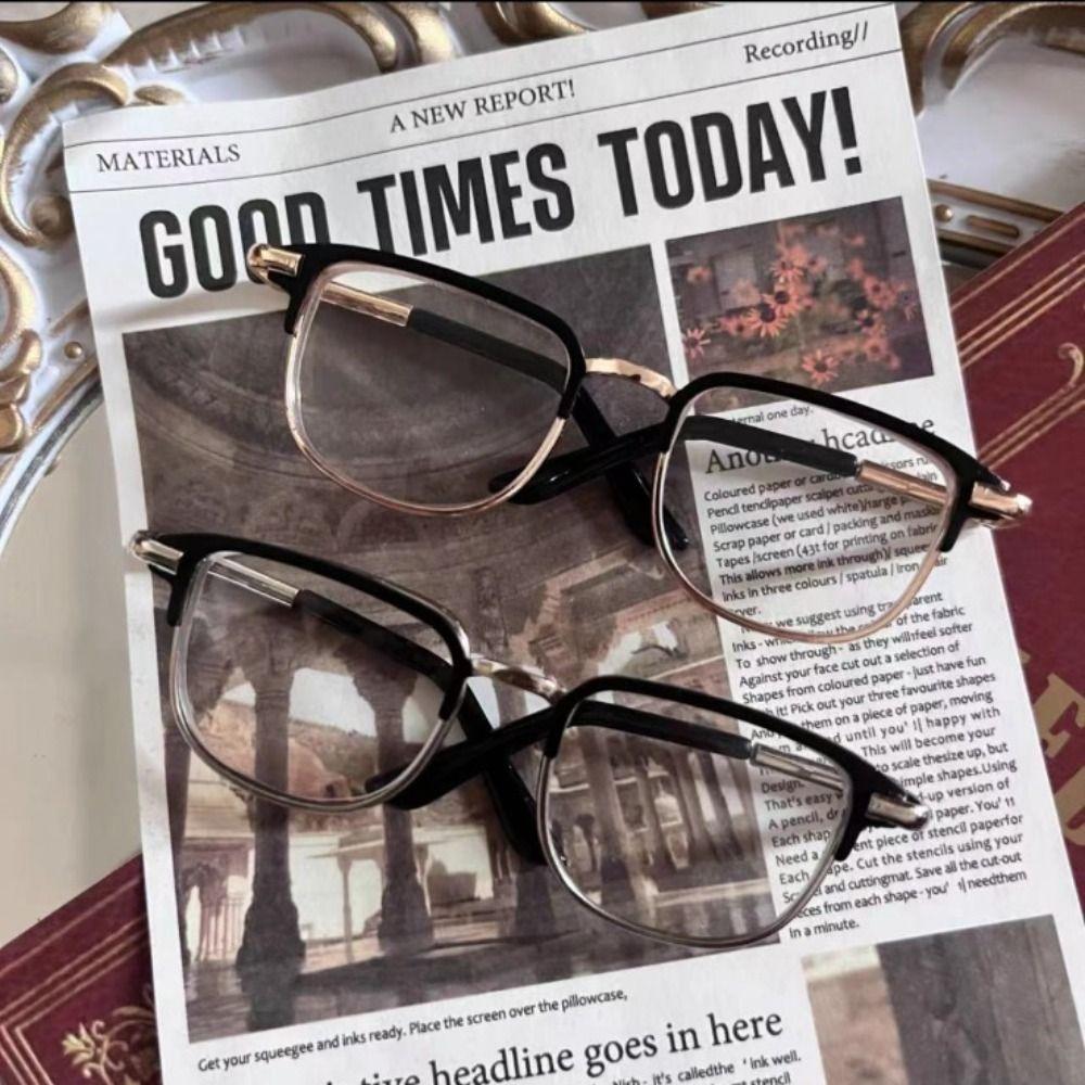 Foto-Requisite Puppenbrille Metall Haustierbrille Kreative Plüschpuppenbrille 20cm Puppen