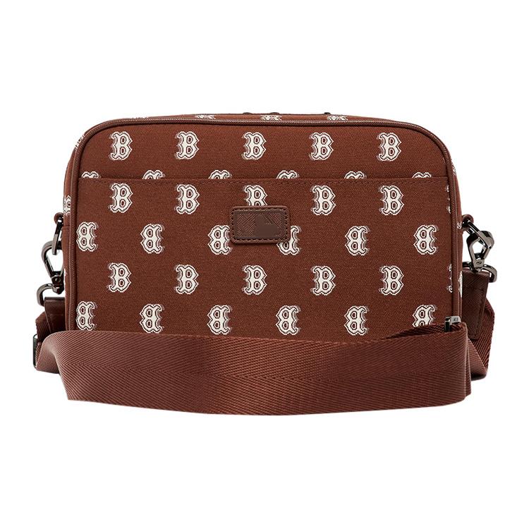 New MLB Monogram Collection Polyester Tofu Bag Combo Bag Camera Bag Shoulder Bag Crossbody Bag Regular Unisex Red Brown 3ACRM012N-43BRD