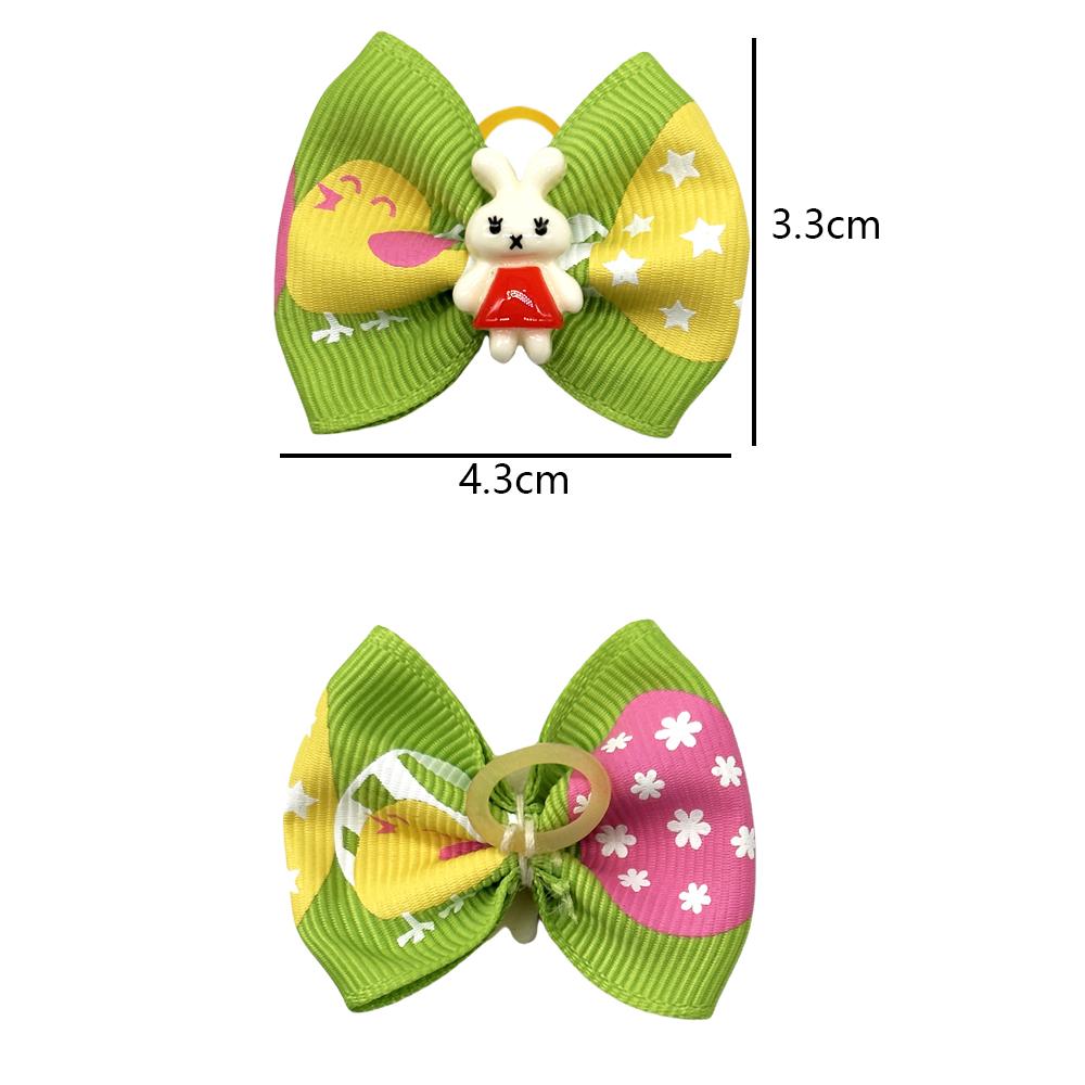 50/100 Stück HundeSchleifen Oster-Diamant-Hase Für Hunde Haarschleifen Für Hunde Haustiere HaarAccessoires Gummibänder HundePflegeZubehör