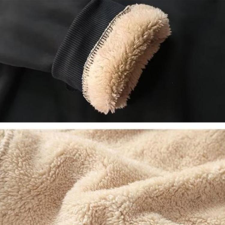 Winter Thermal Hoodie for Men Plush Lined Solid Color Loose Fit Long Sleeve Casual Top with Drawstring and Elastic Cuffs Daily Wear