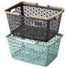 Himaraya Chemical Industry Co., Ltd. Stackable Basket with Handle, Black, Made in Japan
