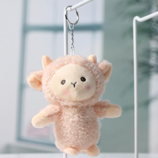 Vivid Sheep Pendant Soft Smooth Surface Cartoon Squint Sheep Plush Pendant for Ornament
