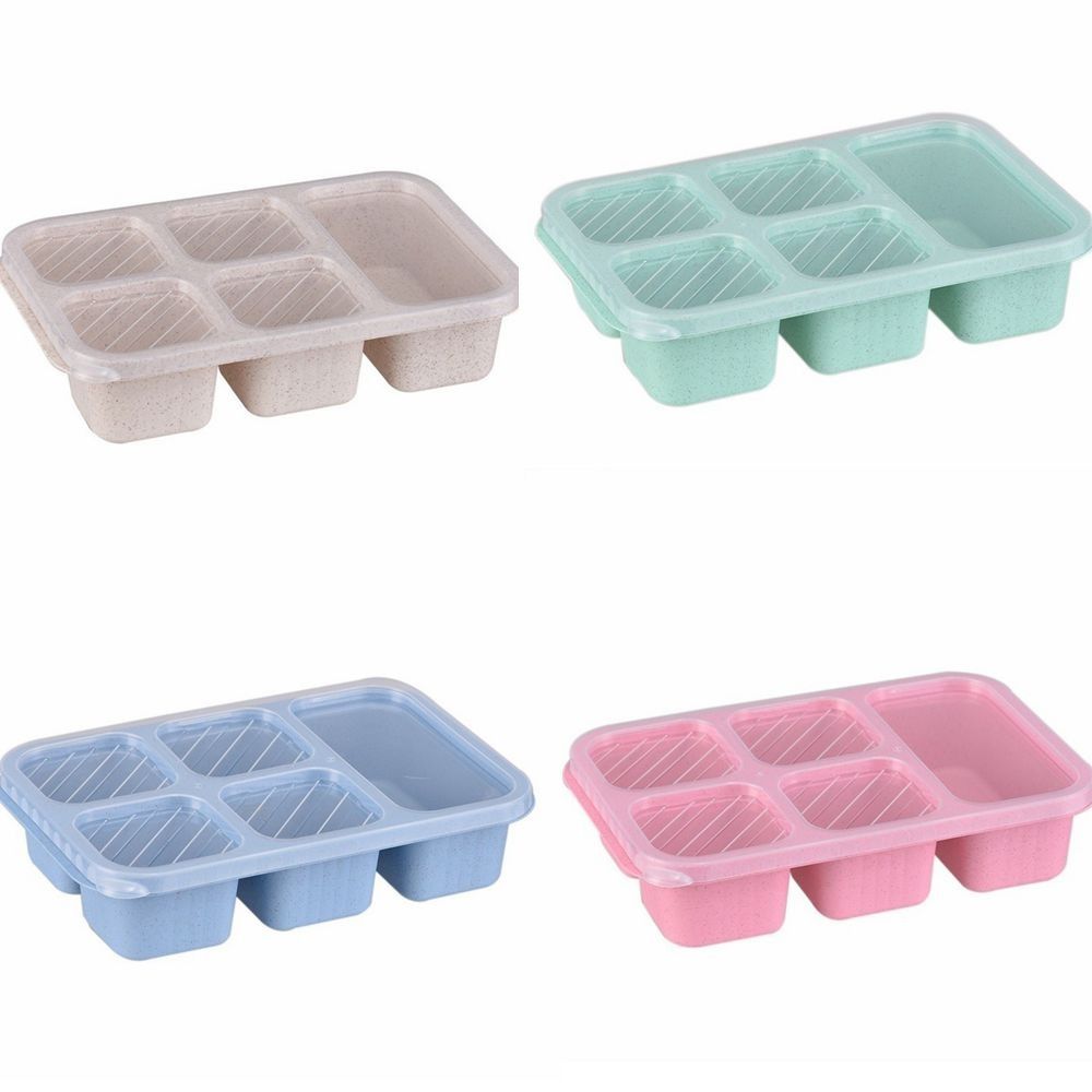 Plastic Fruits Box Transparent Lid Food Storage Box Fresh-keeping Lunch Box  Students