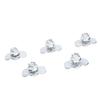 5pcs L Track Double Lug Threaded Stud Nut Fitting M10x20mm for Truck Bed Trailer Cargo Control Pickup RV ATV Silver