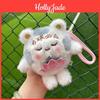 Cute Football Plush Toy Supporter Keyring With Polyester Fiber Material For Desktop Decor And Kids