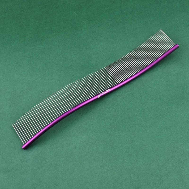Color Stainless Steel Pet Comb Professional Pet Grooming Comb Dense Sparse Teeth Dog Cat Cleaning Brush Hair Removal 22cm Comb