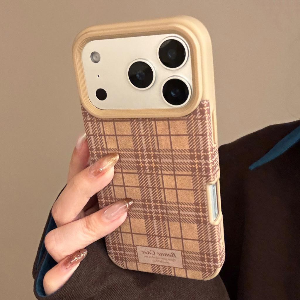 Leder im britischen Stil Geeignet für Iphone16 für Apple 17promax Handyhülle 15 Retro Braun 14 Sturzsicher 13 Weiche Hülle