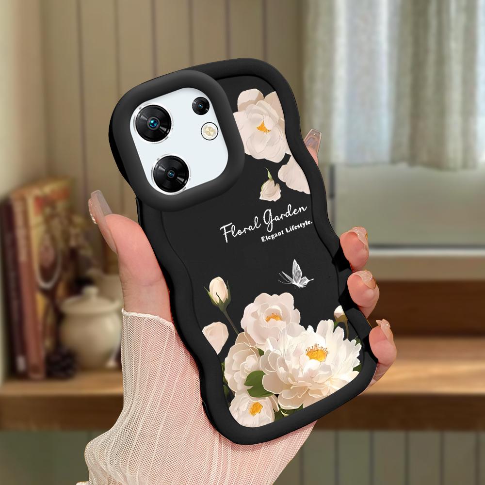 Big Wave Edge Soft Silicone Material Macaron Phone Case Shockproof Protective Rubber Casing for OPPO Reno Realme Infinix Tecno