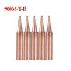 5pcs Pure Copper Soldering Iron Tip Welding Head 900M-T-I 900M-T-B 900M-T-K 900M-T-SK 900M-T-IS 900M-T-3C Soldering Tools