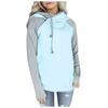 Women's Zip Funnel Neck Hooded Sweatshirts Long Sleeve Pullover Hoodie Drawstring Hoody Raglan Pullover Tops