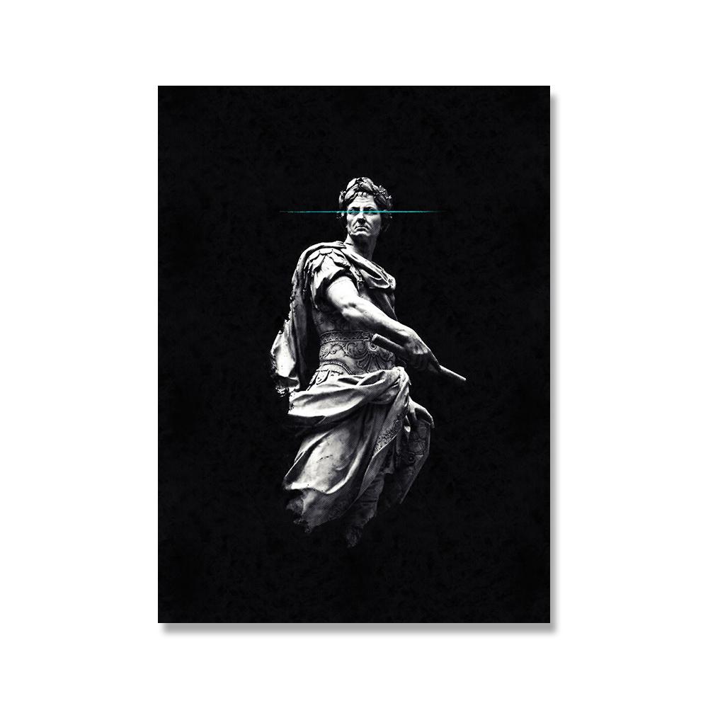 Black and White Marble Sculpture Art Prints Crying David Canvas Classical Painting Wall Posters Picture For Home Decoration