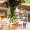 2D Flat, Humorous "My Teacher Survived 67 Days of Me" Acrylic Teacher Appreciation Gift Desktop Decoration Plaque, Suitable for wall Decoration, porch