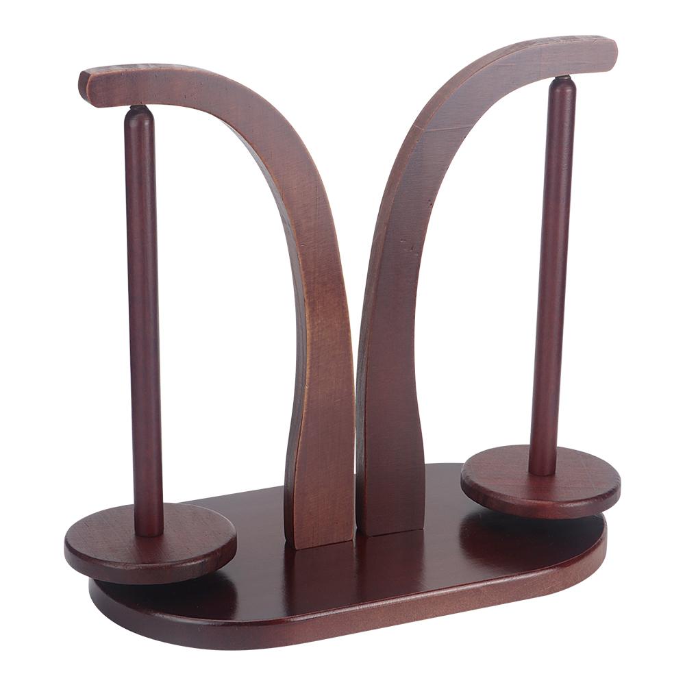 1pc Double Roller Wooden Yarn Winder Tool, Rotatable Yarn Spool Holder, DIY Knitting & Crochet Yarn Threads Storage Rack Frame