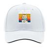 Coffee Cat Blue Scarf Retro Sunset Stripe Illustration Sandwich Baseball Cap Unisex Women Sun Cap Outdoor Workouts Hat