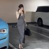 Pure Lust Spice Girl Sexy Striped Sleeveless Dress Women's Summer New Slim Skinny Split Dress
