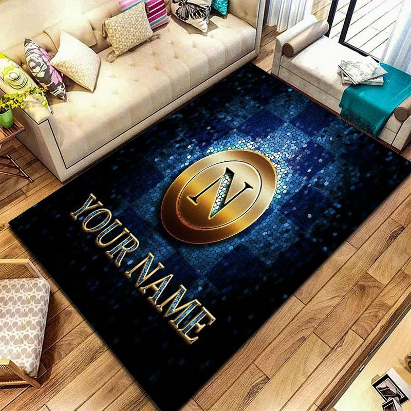 SSC Napoli Custom Name Carpet Rug for Living Room Bedroom Home Sofa Decoration,Kids Play Non-slip Floor Mat