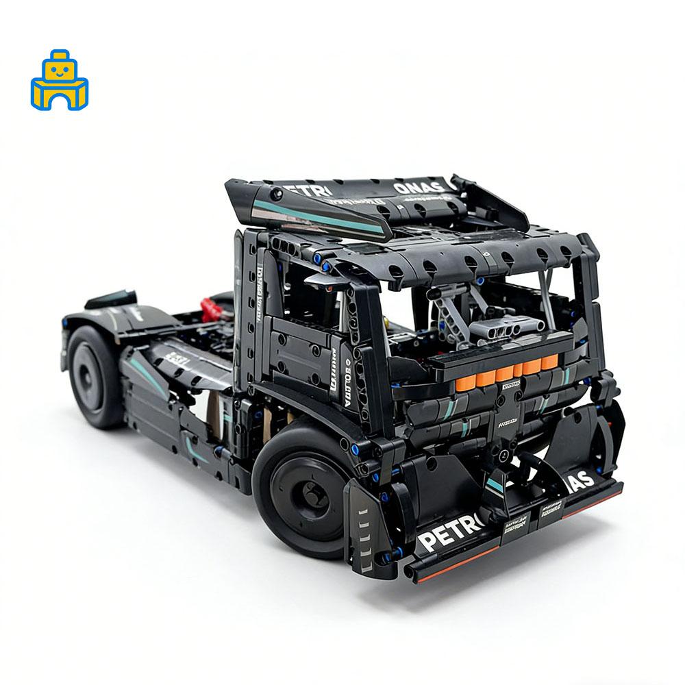 MOC Carro Attrezzi Piatto Robusto Blocchi da Costruzione| Giocattolo Educativo da Costruzione Regalo di Compleanno Giocattolo a Mattoncini Giocattolo di Assemblaggio
