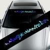 Bediffer Car Front Rear Window Windshield Sticker Wordart of Most Wanted, Colorful Reflective Decal Sticker Cover Self-Adhesive Styling Decoration