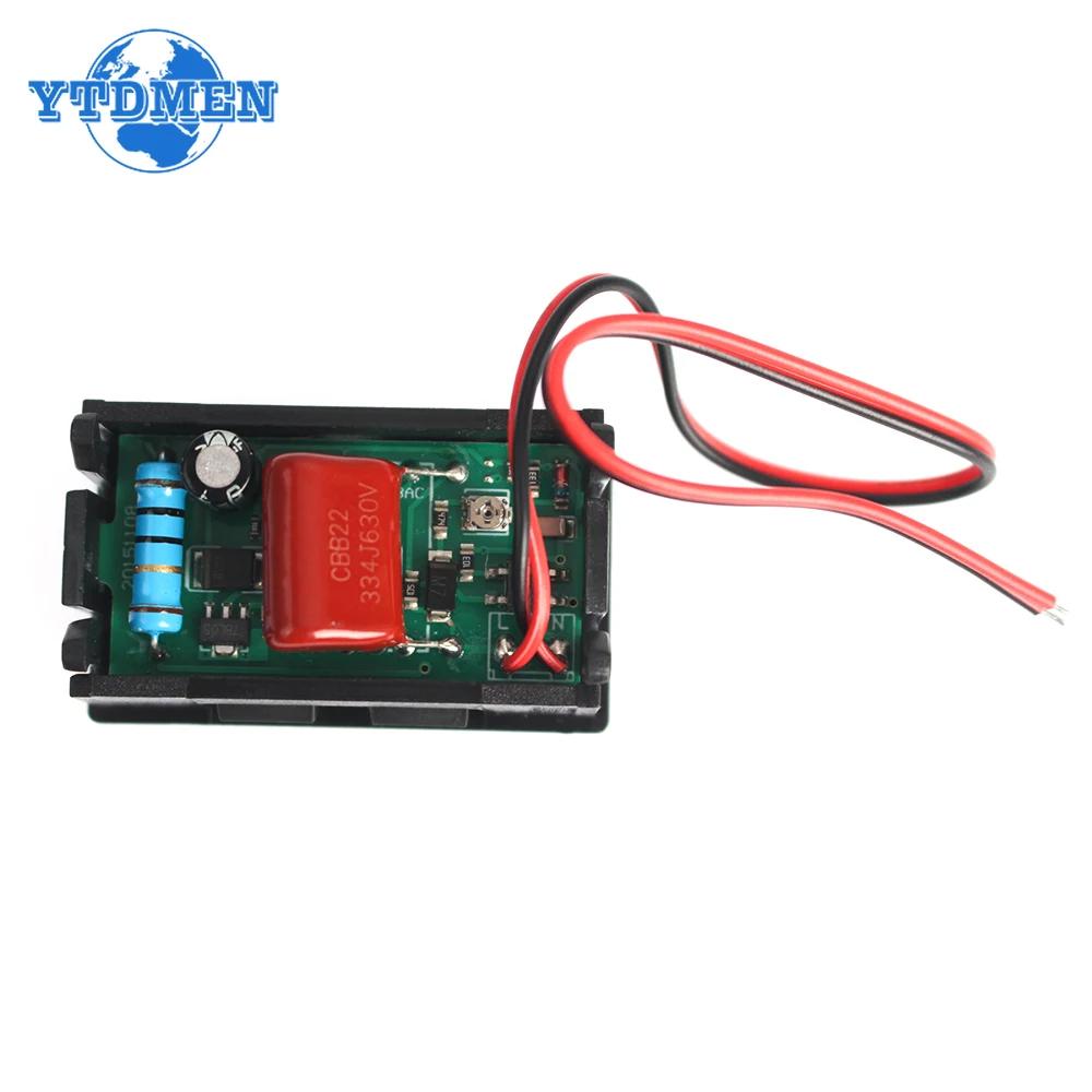 1PCS 0.56 Inch Display Digital Voltmeter Voltage Meter AC 70-500V Red/Blue/Green LED Display Voltage Tester Voltage Indicator