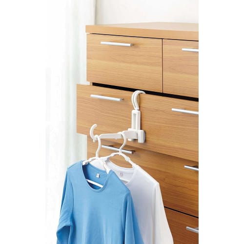 Ohe Indoor Drying Hook, White, Approx. 17cm x 25cm x 7.5cm, 5kg Load Capacity, HOS Laundry Drying Hook, Compact, Foldable, White